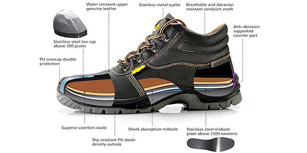 مشخصات کفش ایمنی استاندارد